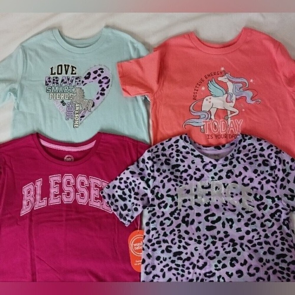 Girls Set of 4 Tee Shirts Size 6